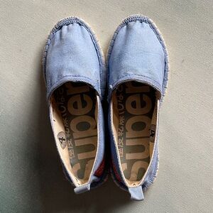 Superdry Espadrilles Shoes Baby Blue Canvas
